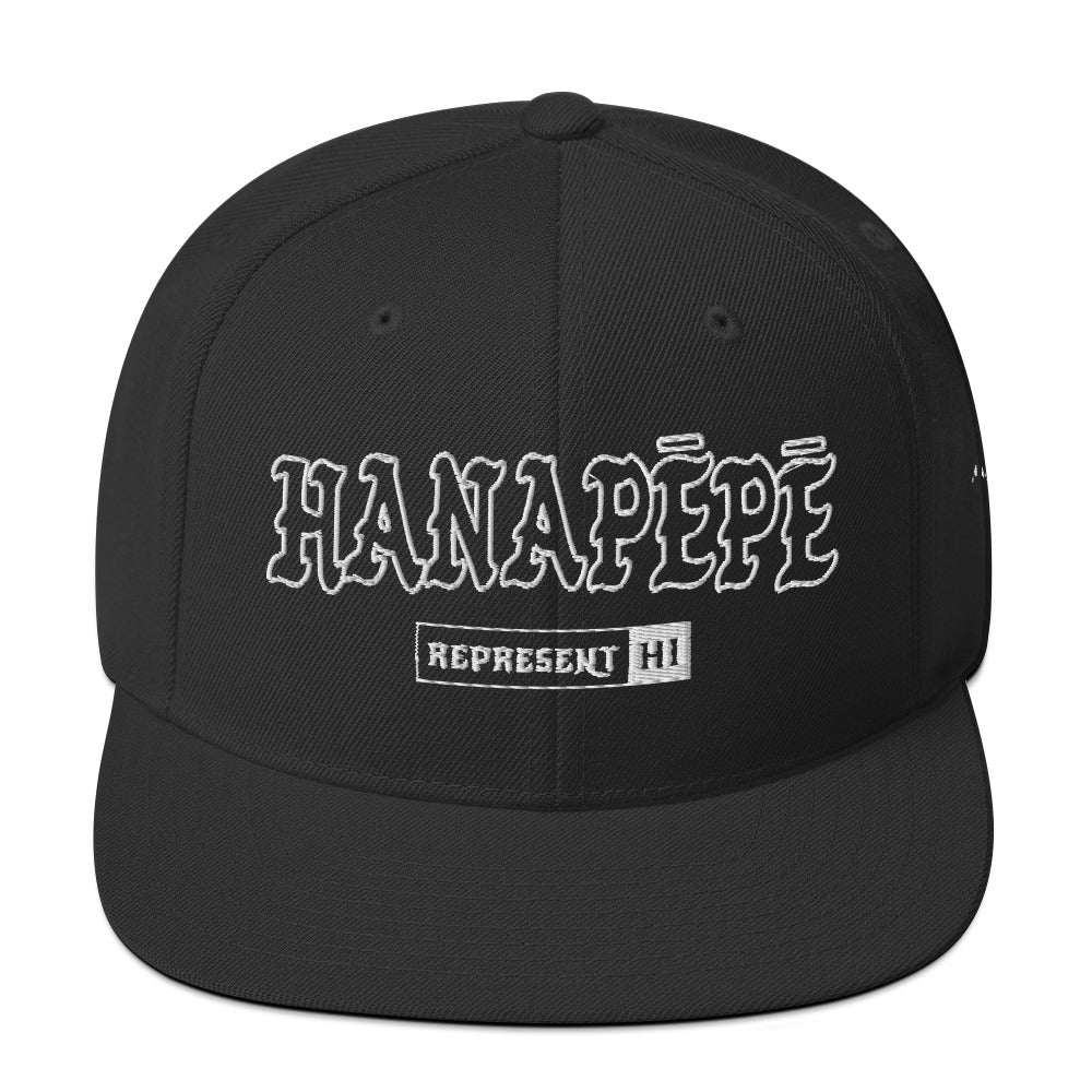 Hanapēpē Snapback Hat — Black — front view