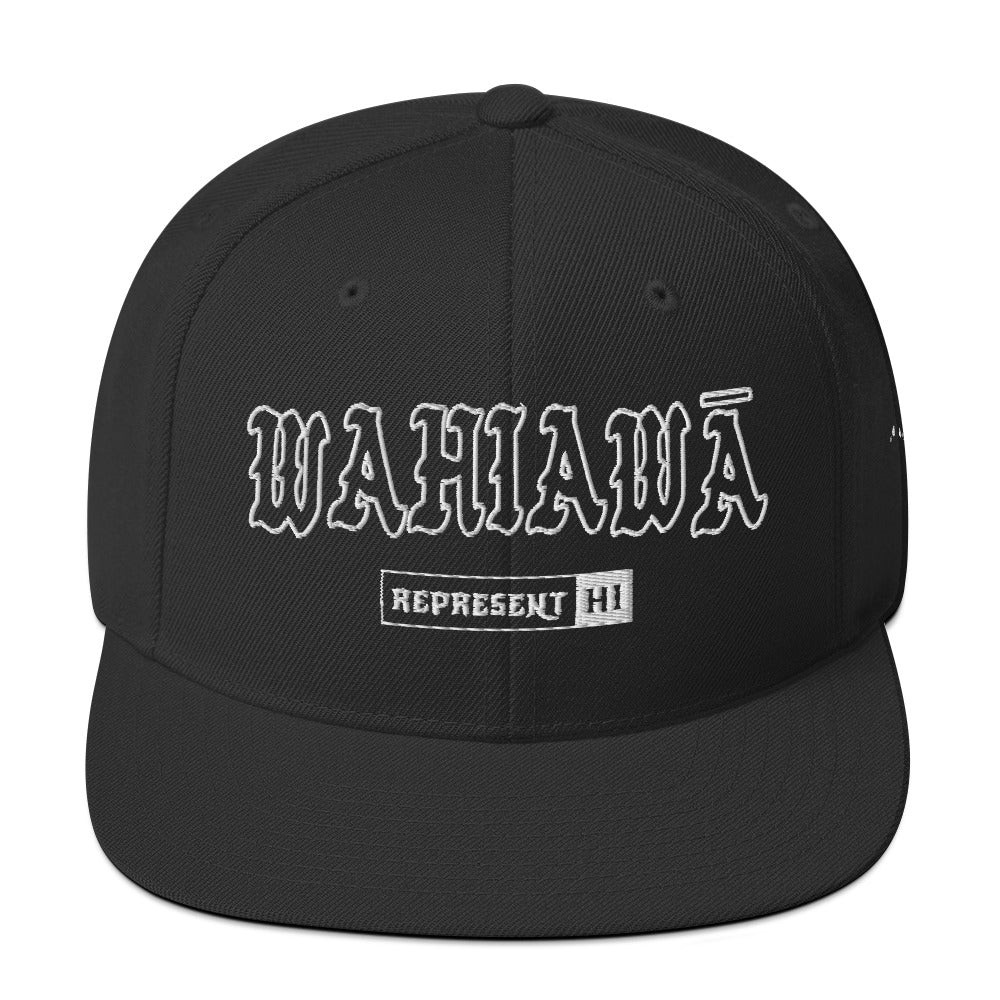 WAHIAWĀ Snapback Hat — Black — front view