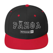 Pāhoa Snapback Hat — Black/ Red — front view