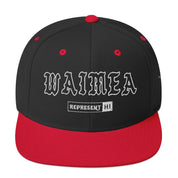Waimea Snapback Hat — Kauaʻi — Black/ Red — front view