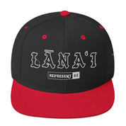 Lānaʻi Snapback Hat — Black/ Red — front view