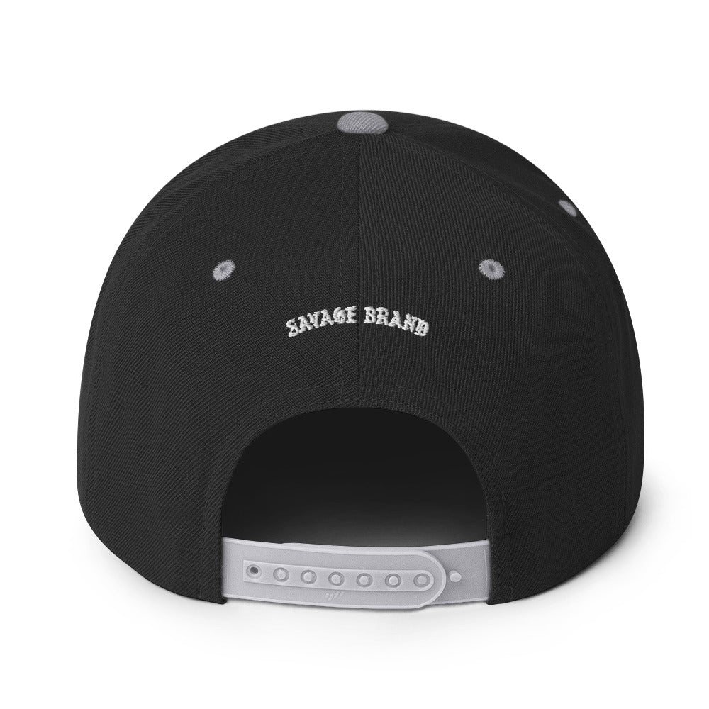 Kīhei Snapback Hat — Black/ Silver — back view