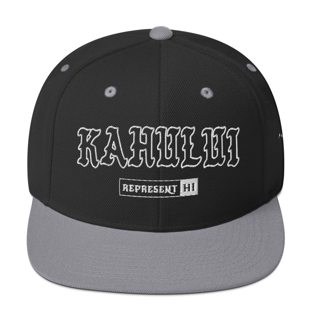Kahului Snapback Hat — Black/ Silver — front view