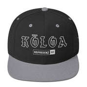 Kōloa Snapback Hat — Black/ Silver — front view