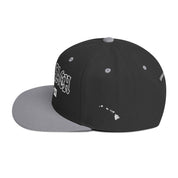 ʻEwa Beach Snapback Hat — Black/ Silver — left side view