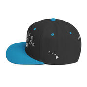 KapaʻA Snapback Hat — Black/ Teal — left side view
