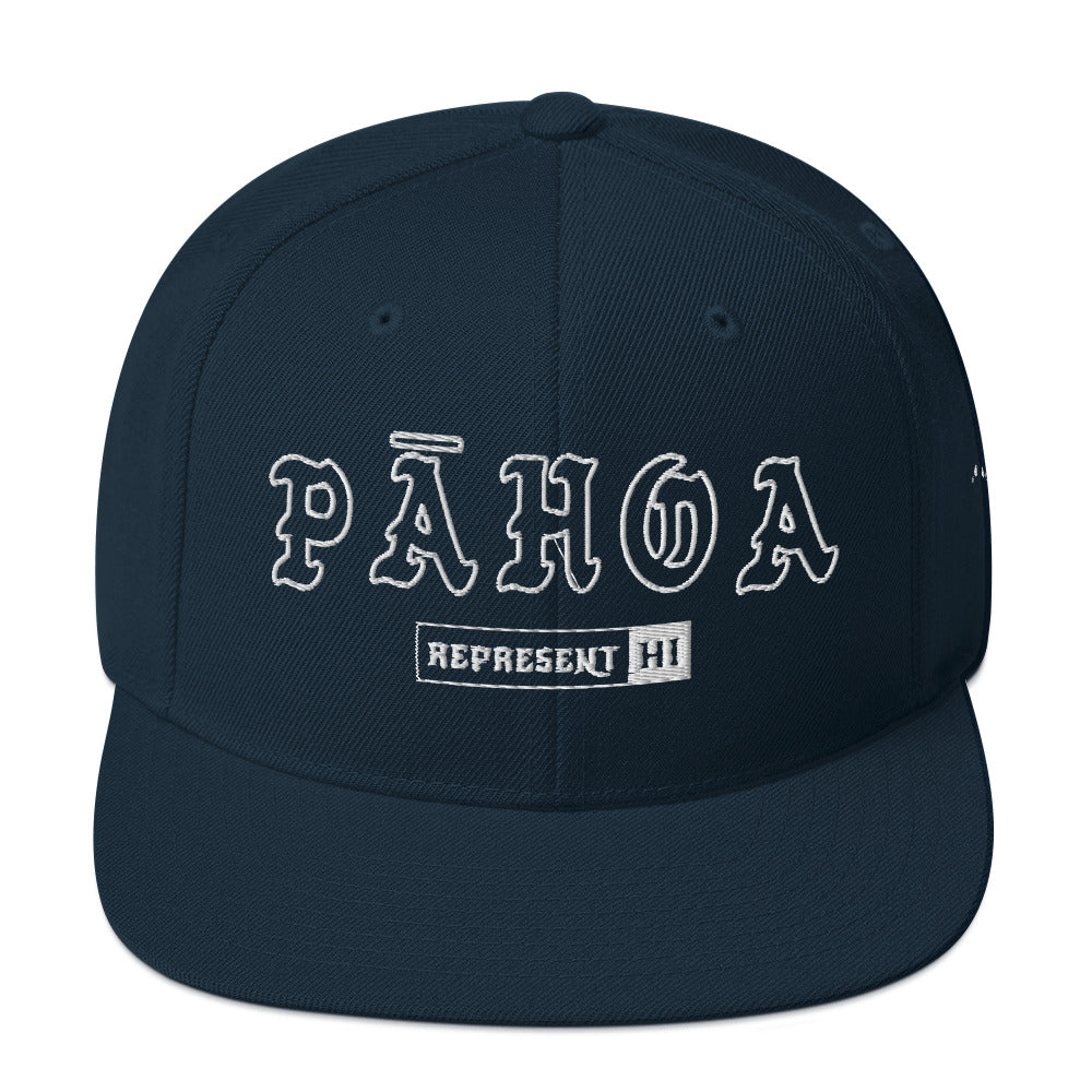 Pāhoa Snapback Hat — Dark Navy — front view