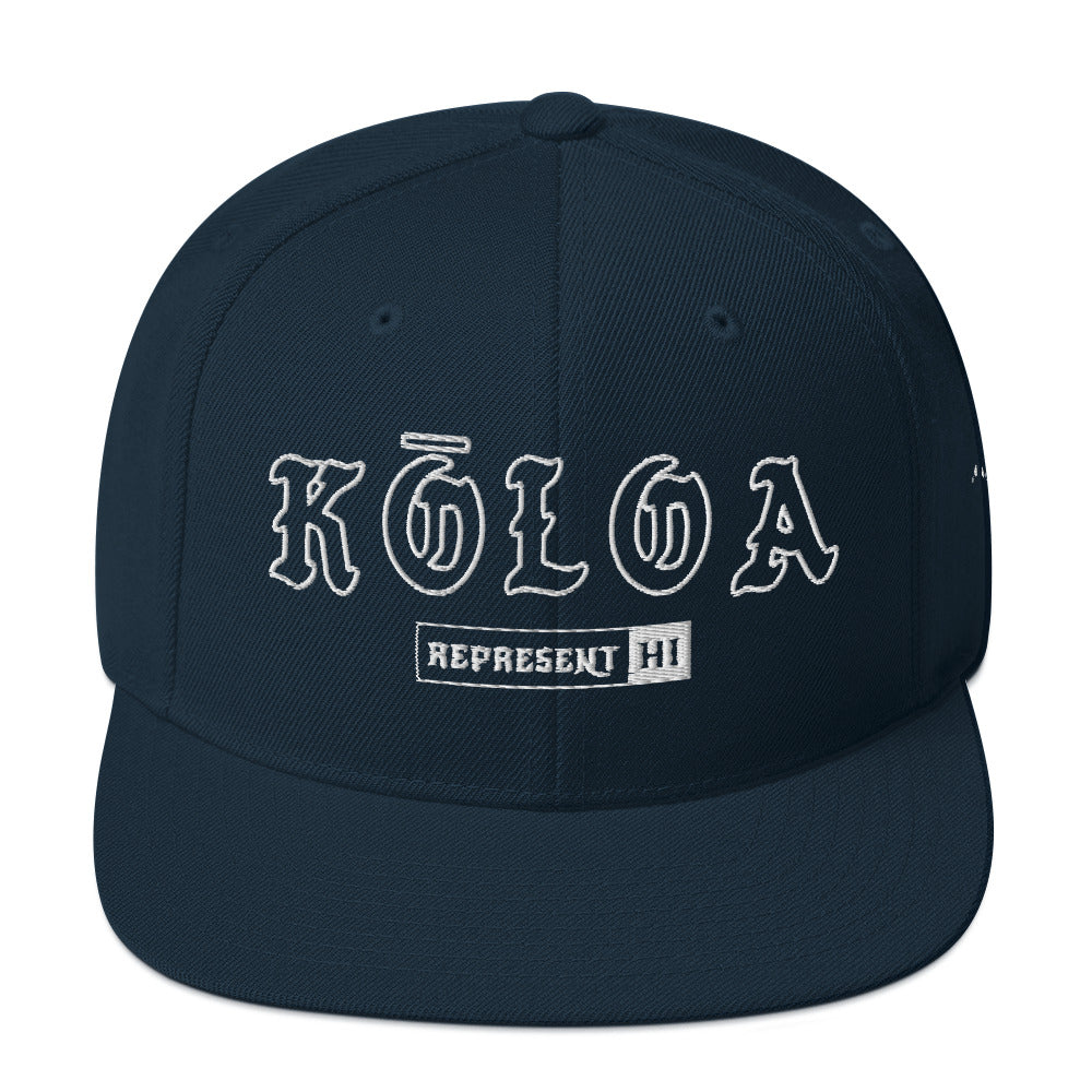Kōloa Snapback Hat — Dark Navy — front view