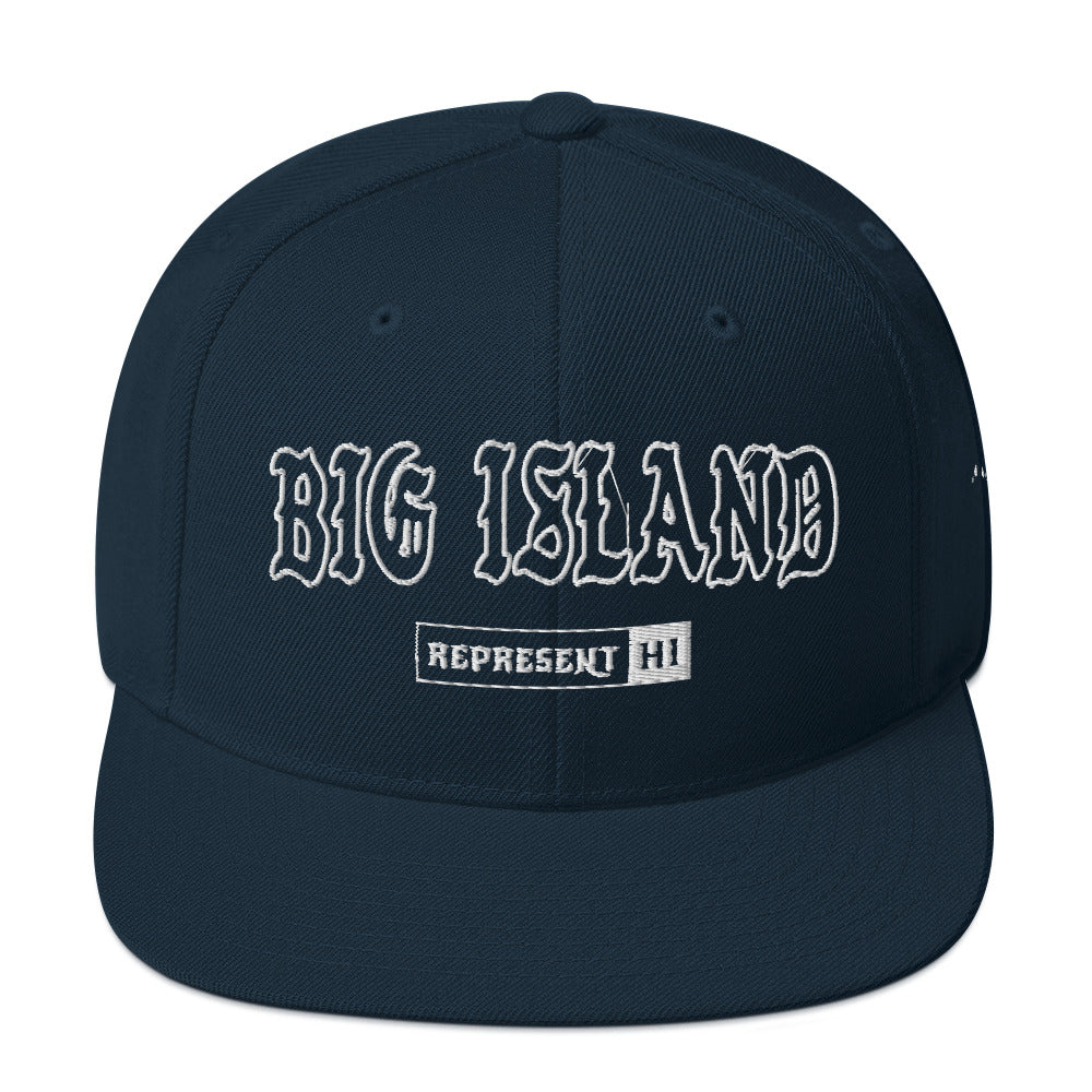 Big Island Snapback Hat — Dark Navy — front view