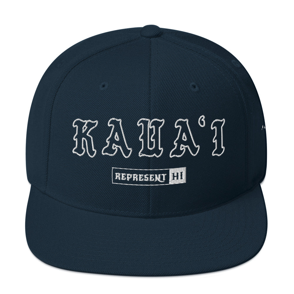 Kauaʻi Snapback Hat — Dark Navy — front view