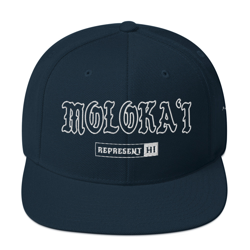 Molokaʻi Snapback Hat — Dark Navy — front view