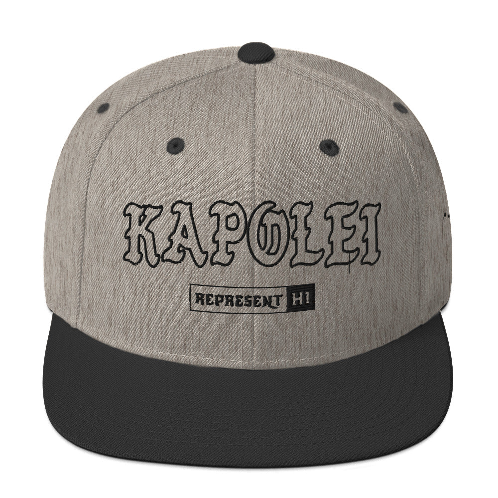 Kapolei Snapback Hat — Heather/Black — front view