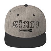 Kīhei Snapback Hat — Heather/Black — front view