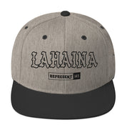 Lahaina Snapback Hat — Heather/Black — front view