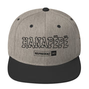 Hanapēpē Snapback Hat — Heather/Black — front view
