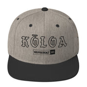 Kōloa Snapback Hat — Heather/Black — front view