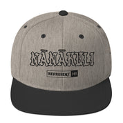 Nānākuli Snapback Hat — Heather/Black — front view