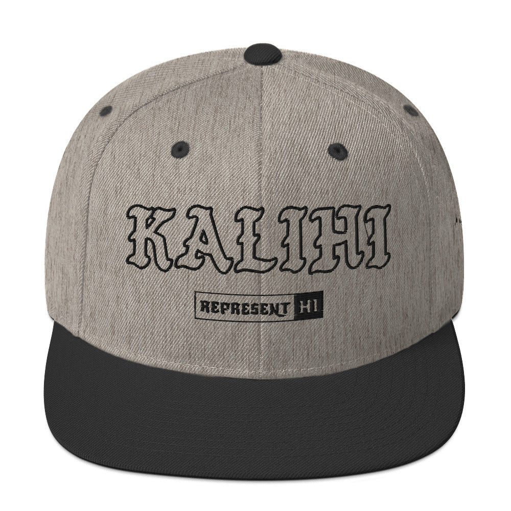 Kalihi Snapback Hat — Heather/Black — front view
