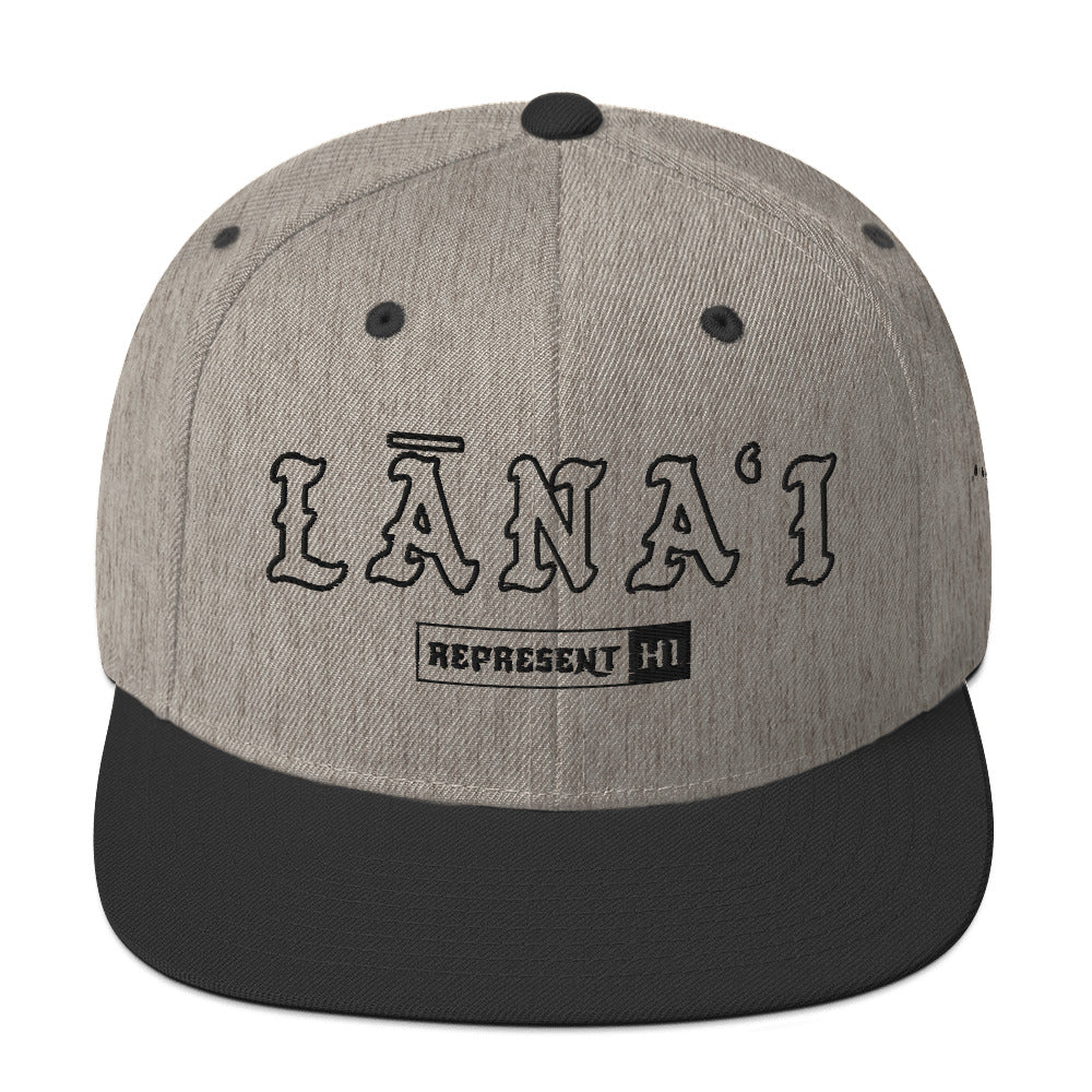 Lānaʻi Snapback Hat — Heather/Black — front view