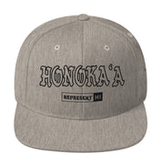 HonokaʻA Snapback Hat — Heather Grey — front view