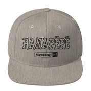 Hanapēpē Snapback Hat — Heather Grey — front view