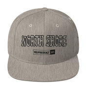North Shore Snapback Hat — Heather Grey — front view