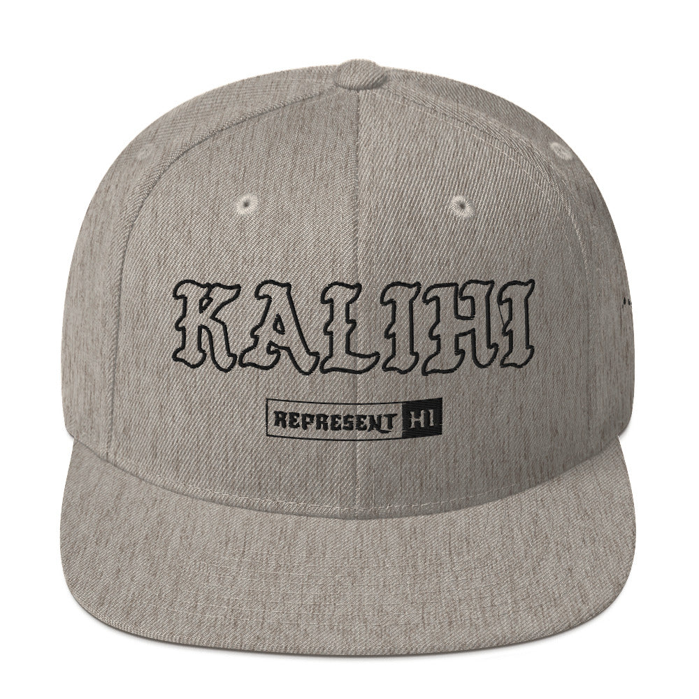 Kalihi Snapback Hat — Heather Grey — front view