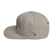 Mākena Snapback Hat — Heather Grey — left view