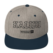 Kalihi Snapback Hat — Heather Grey/ Navy — front view