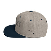 Molokaʻi Snapback Hat — Heather Grey/ Navy — left view