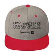Kapolei Snapback Hat — Heather Grey/ Red — front view