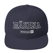 Mākena Snapback Hat — Navy — front view