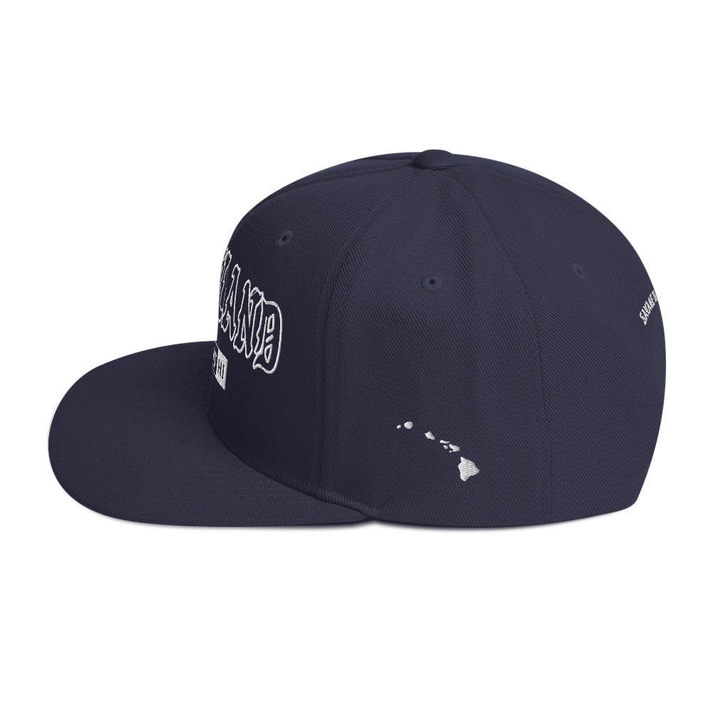 Big Island Snapback Hat — Navy — left view