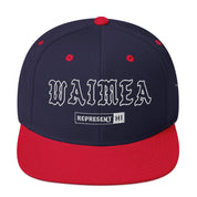 Waimea Snapback Hat — Hawaiʻi Island — Navy/ Red — front view