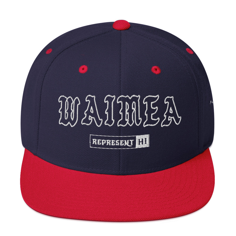 Waimea Snapback Hat — Kauaʻi — Navy/ Red — front view