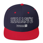 KualapuʻU Snapback Hat — Navy/ Red — front view