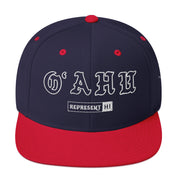 Oʻahu Snapback Hat — Navy/ Red — front view