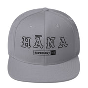 Hāna Snapback Hat — Silver — front view