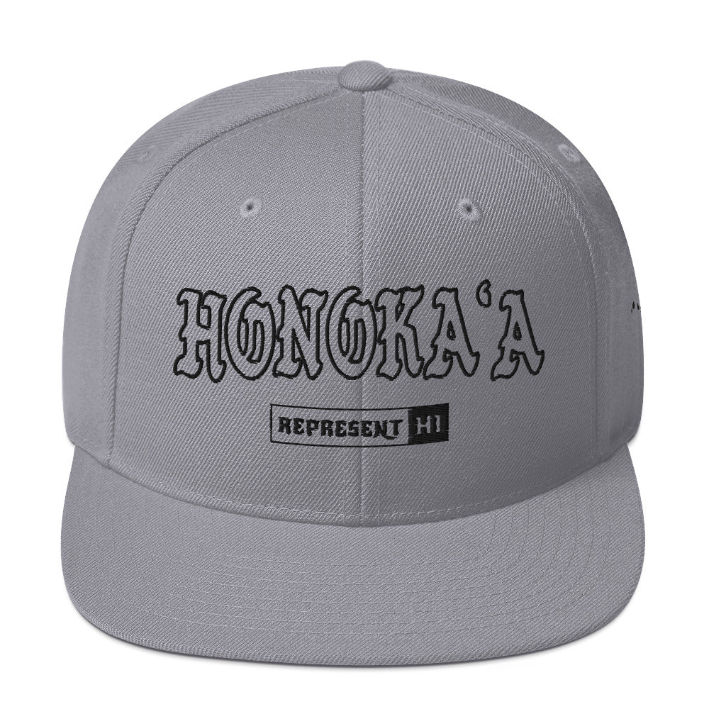 HonokaʻA Snapback Hat — Silver — front view