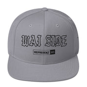 Wai Side Snapback Hat — Silver — front view