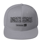 North Shore Snapback Hat — Silver — front view