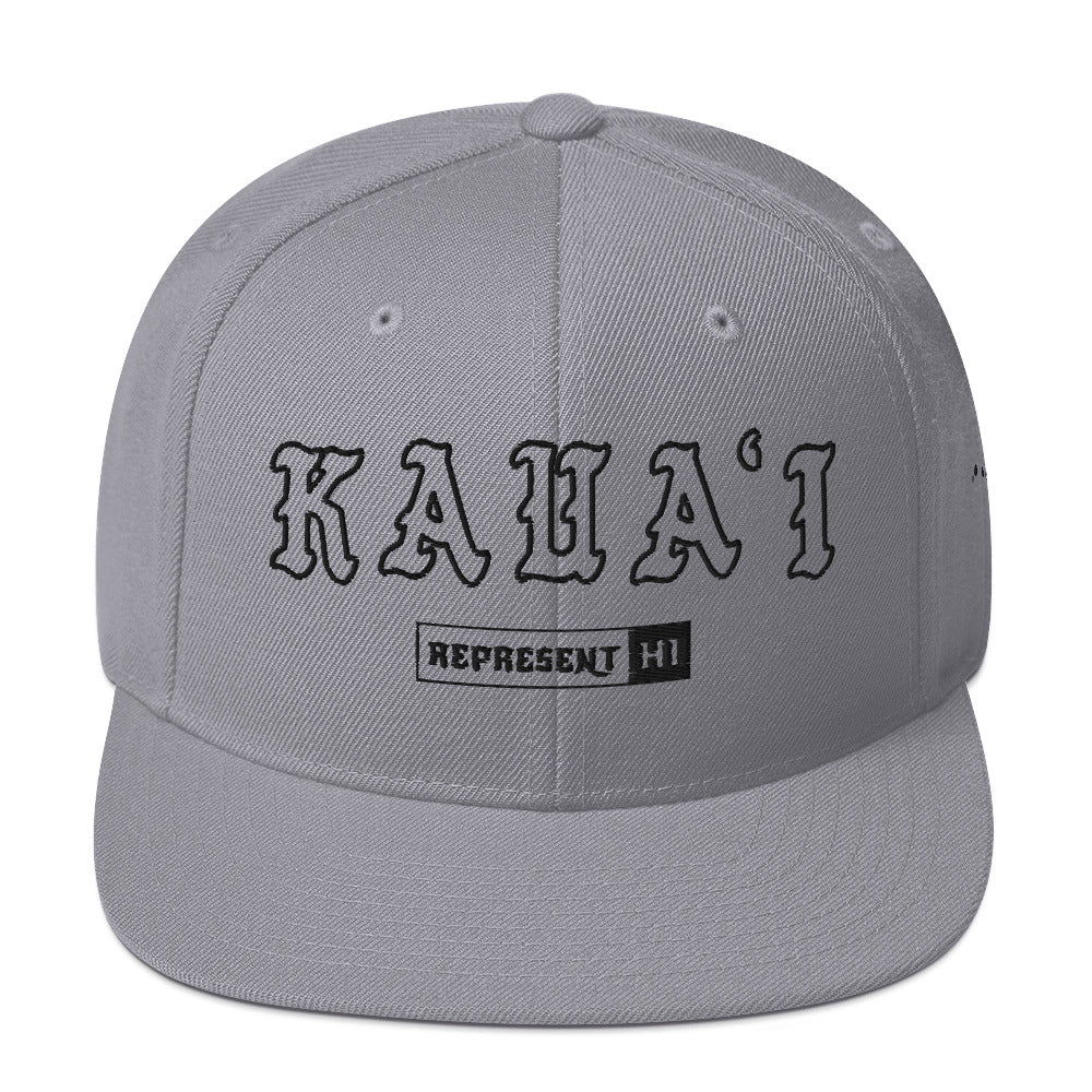 Kauaʻi Snapback Hat — Silver — front view