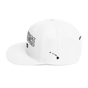 North Shore Snapback Hat — White — left side view