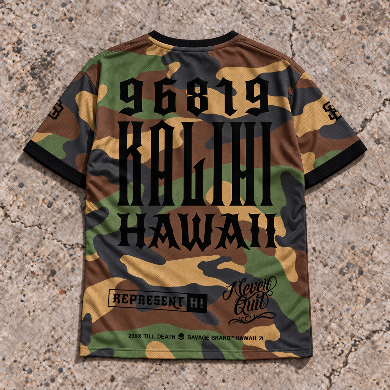 Kalihi 96819 Camo Jersey — back