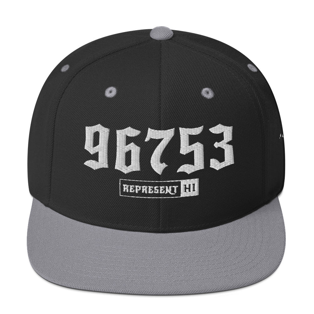 Kihei 96753 Snapback Hat | Black/ Silver | Front | 4795