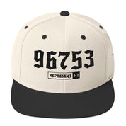 Kihei 96753 Snapback Hat | Natural/ Black | Front | 4801