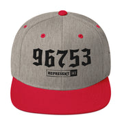 Kihei 96753 Snapback Hat | Heather Grey/ Red | Front | 7840