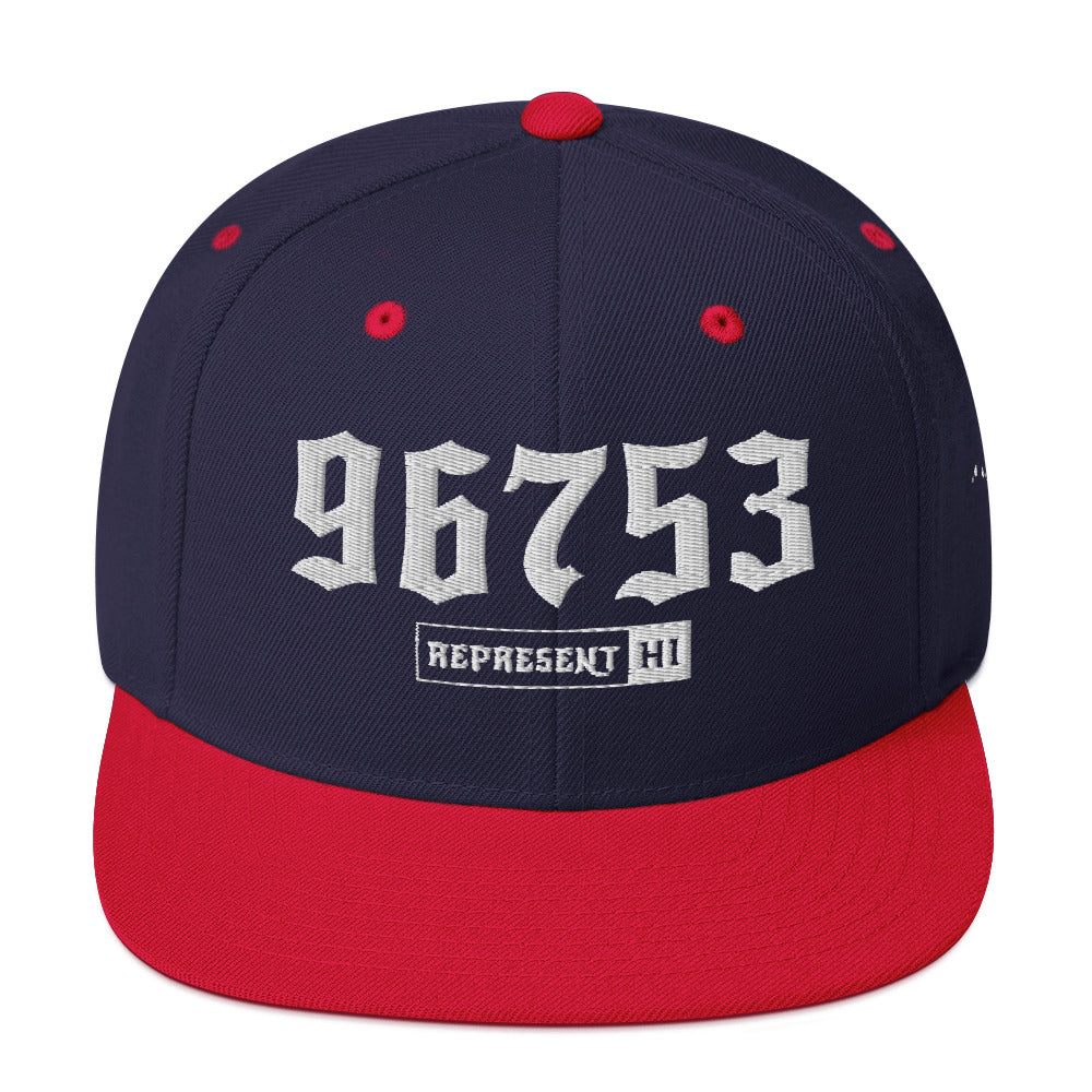 Kihei 96753 Snapback Hat | Navy/ Red | Front | 7842