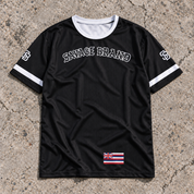 Lucky 13 black-and-white REPRESENT jersey, adult front view