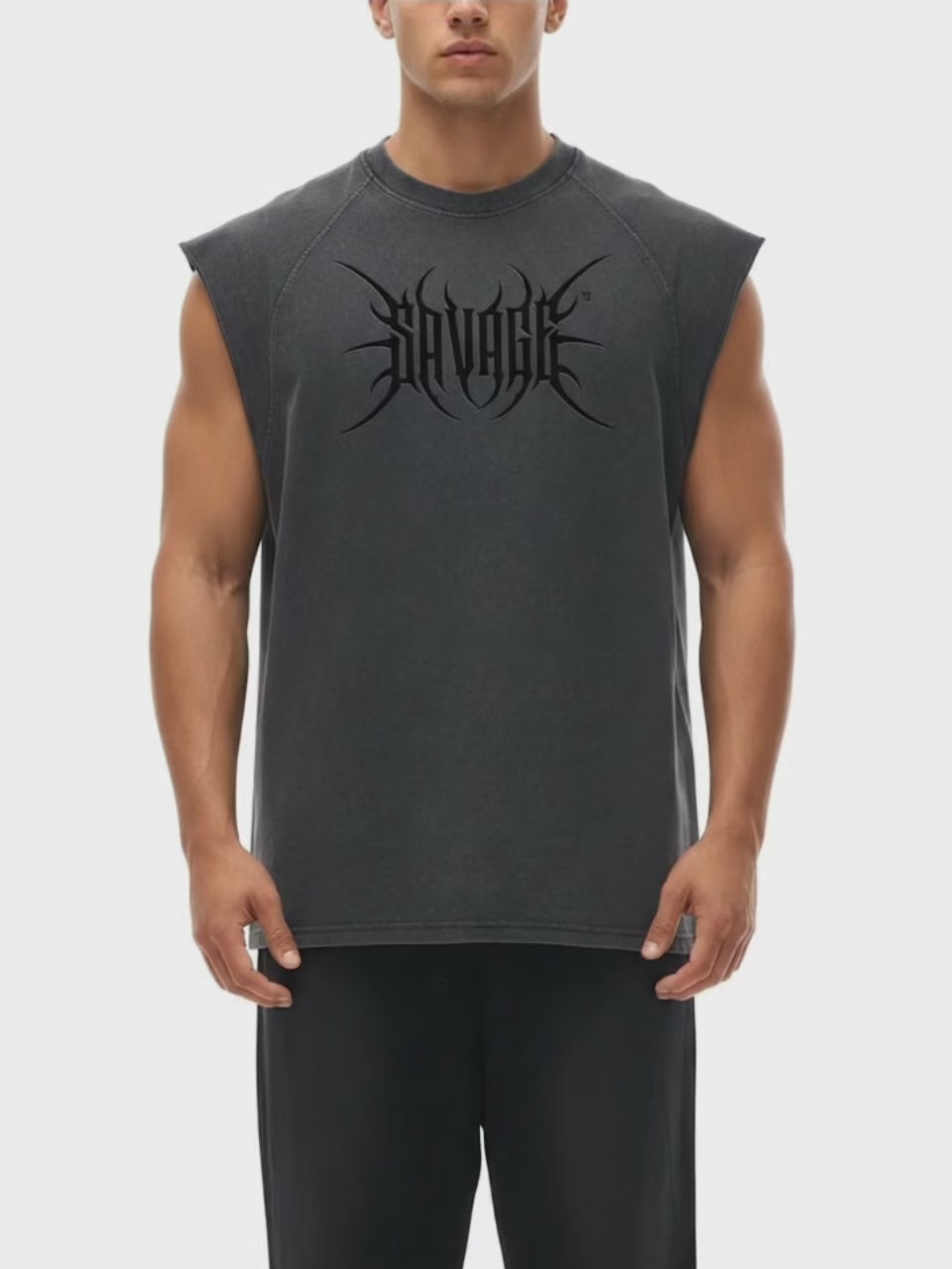 Blackout Snow Washed Tank Top